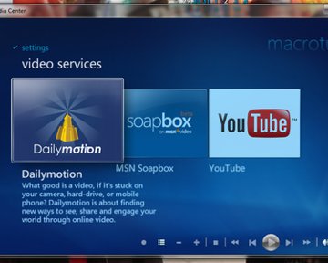 MacroTube: просмотр YouTube видео в Windows Media Center 7