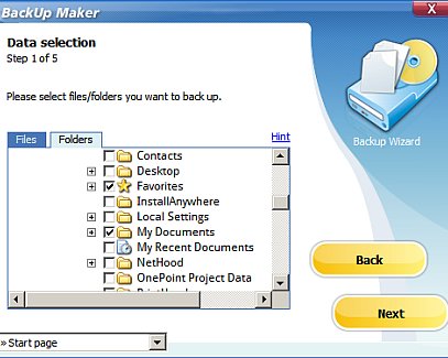 Простой в использовании BackUp Maker поможет и прожечь и отправить на сервер ваши архивы