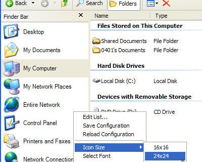 Windows Explorer в стиле Finder