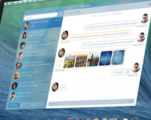 Концепт редизайна приложения Messages на OS X, на который стоит обратить внимание