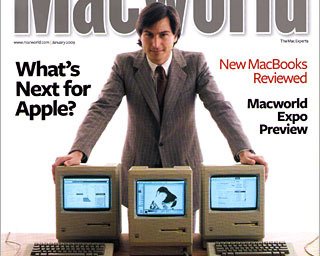 Стив Джобс и обложка первого номера Macworld