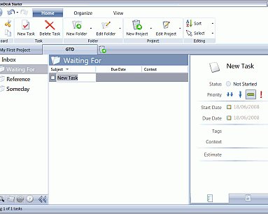 Управление списком задач GTD с помощью FusionDesk Starter