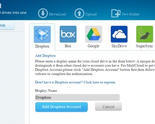 MultCloud - один сайт для доступа к DropBox, 	Box.net, SkyDrive, Google Drive, SugarSync